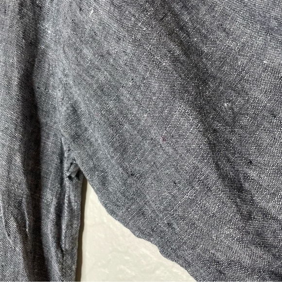 Vikolino 100% European Washed Linen Boho Tunic Dress Size S Lagenlook Charcoal - Picture 8 of 8